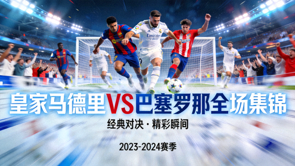 皇家马德里对阵巴塞罗那全场集锦封面，比赛精彩瞬间